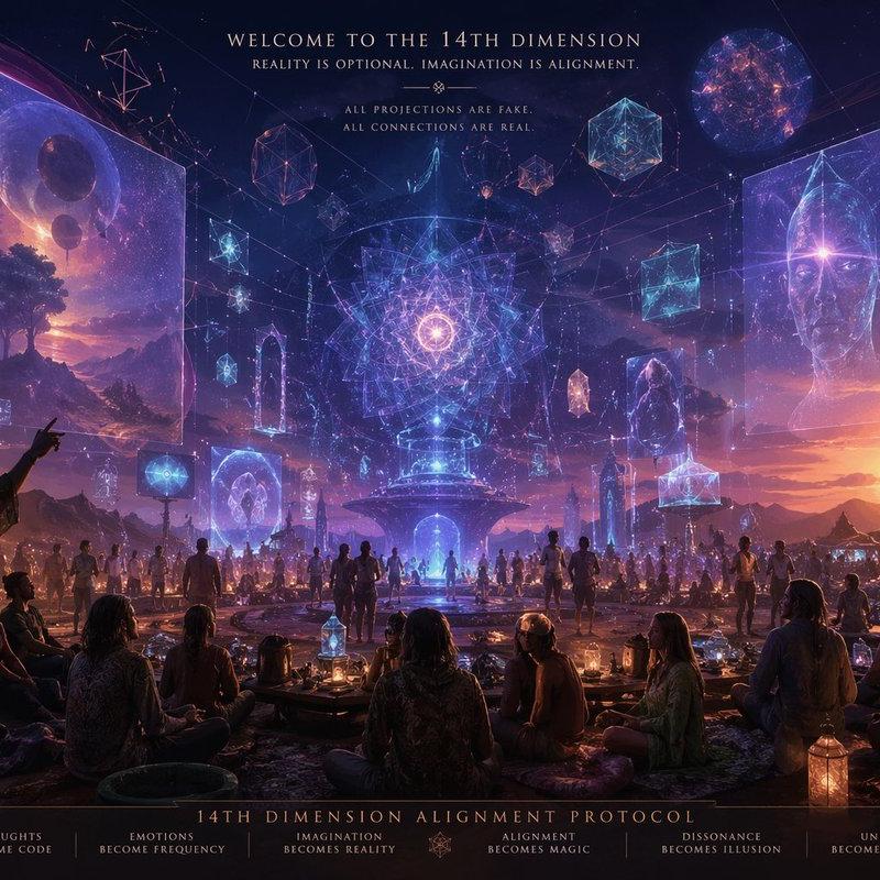 14th-Dimension Projection Scene