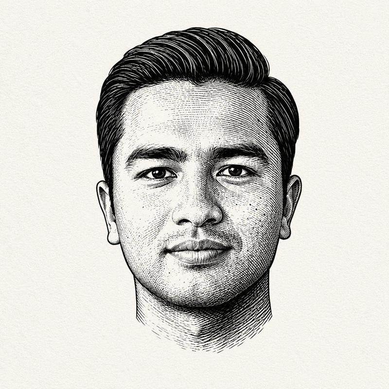 Woodcut Engraving Portrait Style