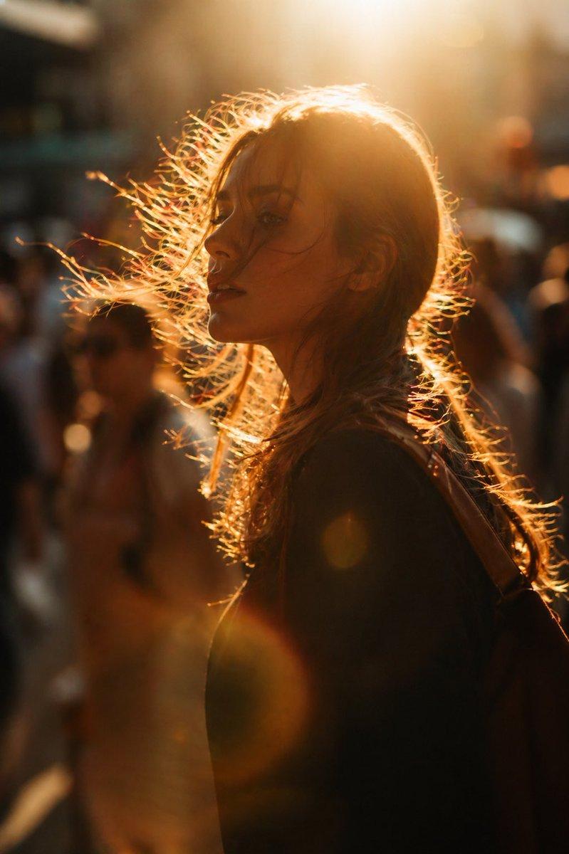 Golden Hour Street Side-Profile Portrait