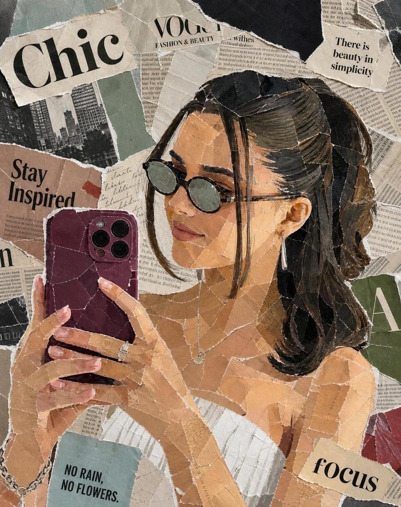 Vintage Paper Collage Set