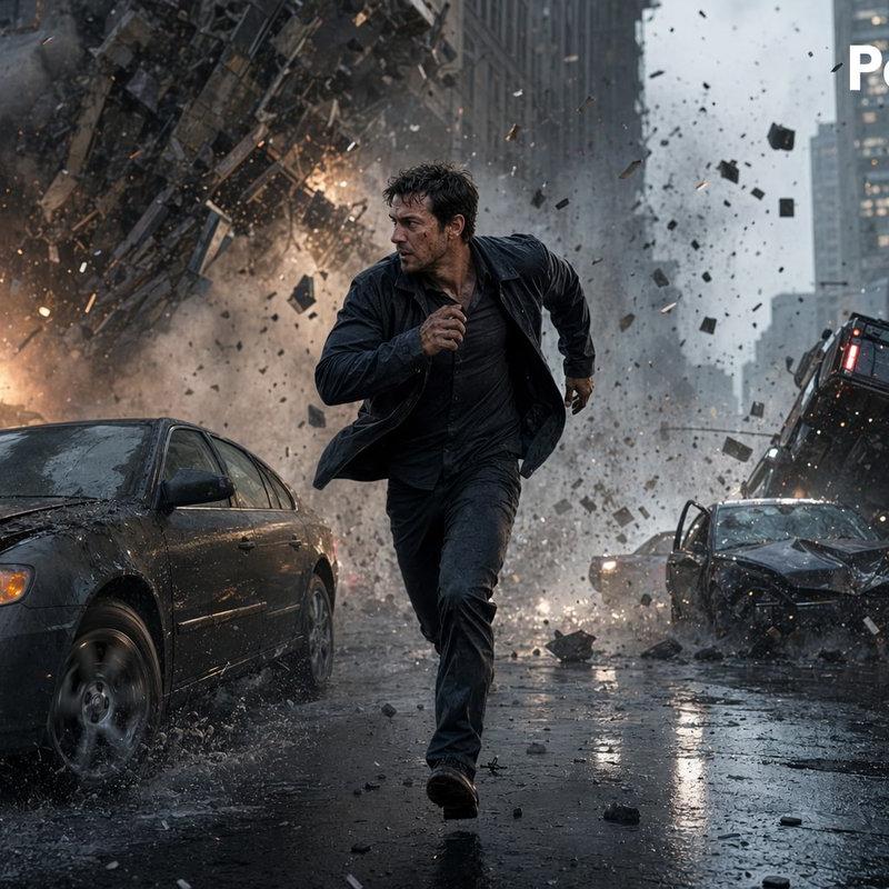 Cinematic City Explosion Chase