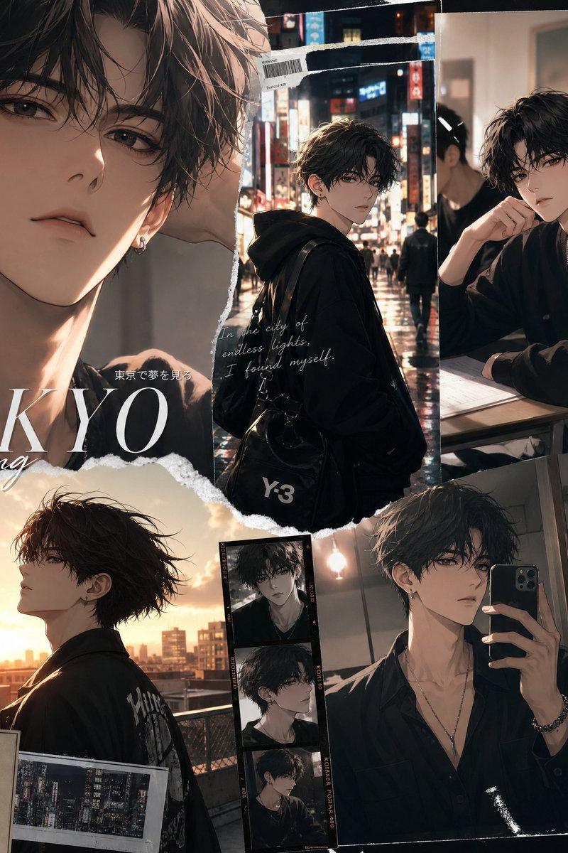 Hollywood Luxury Anime Fashion Portrait