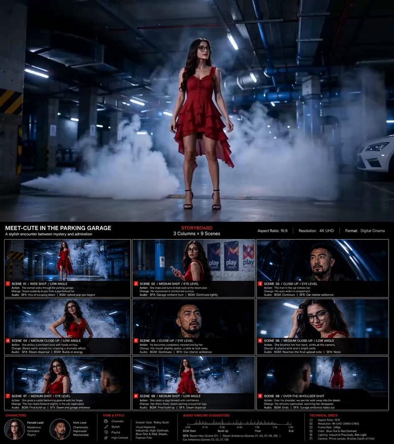 Storyboard Grid Template