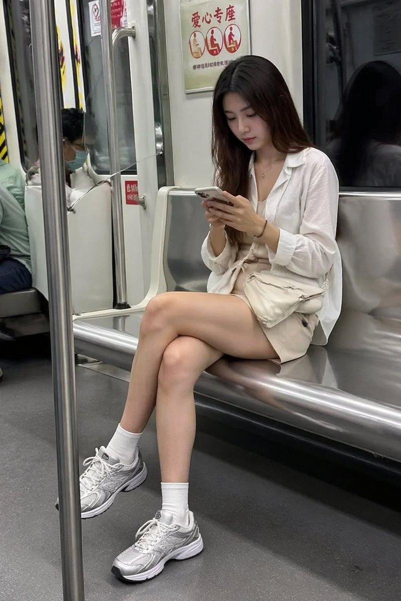 Subway Candid Phone Snapshot