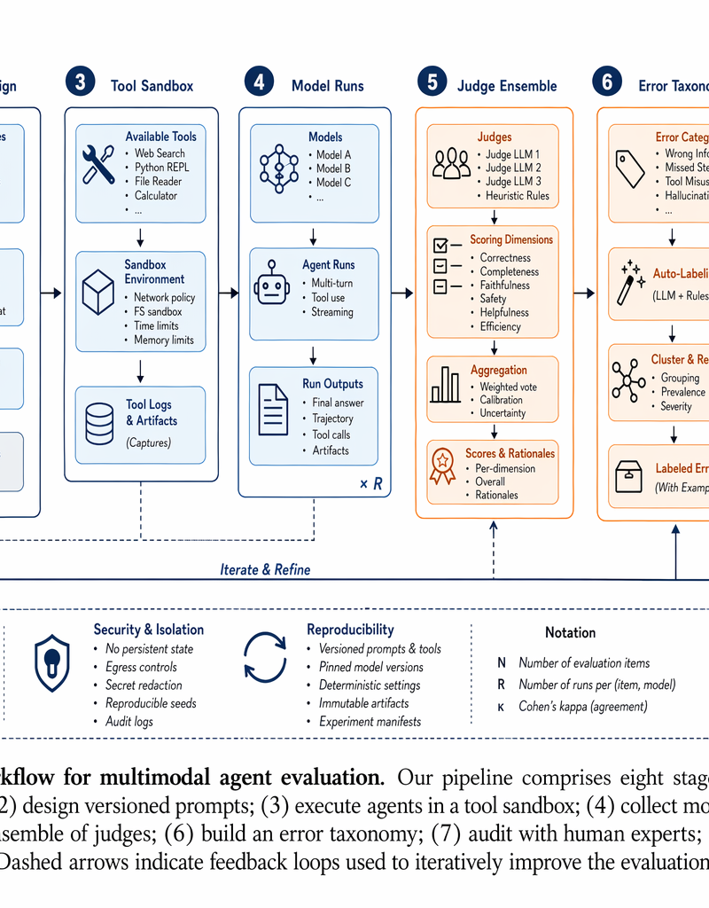 Multimodal agent experiment workflow figure