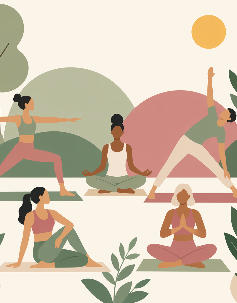 Flat Design: Modern Wellness