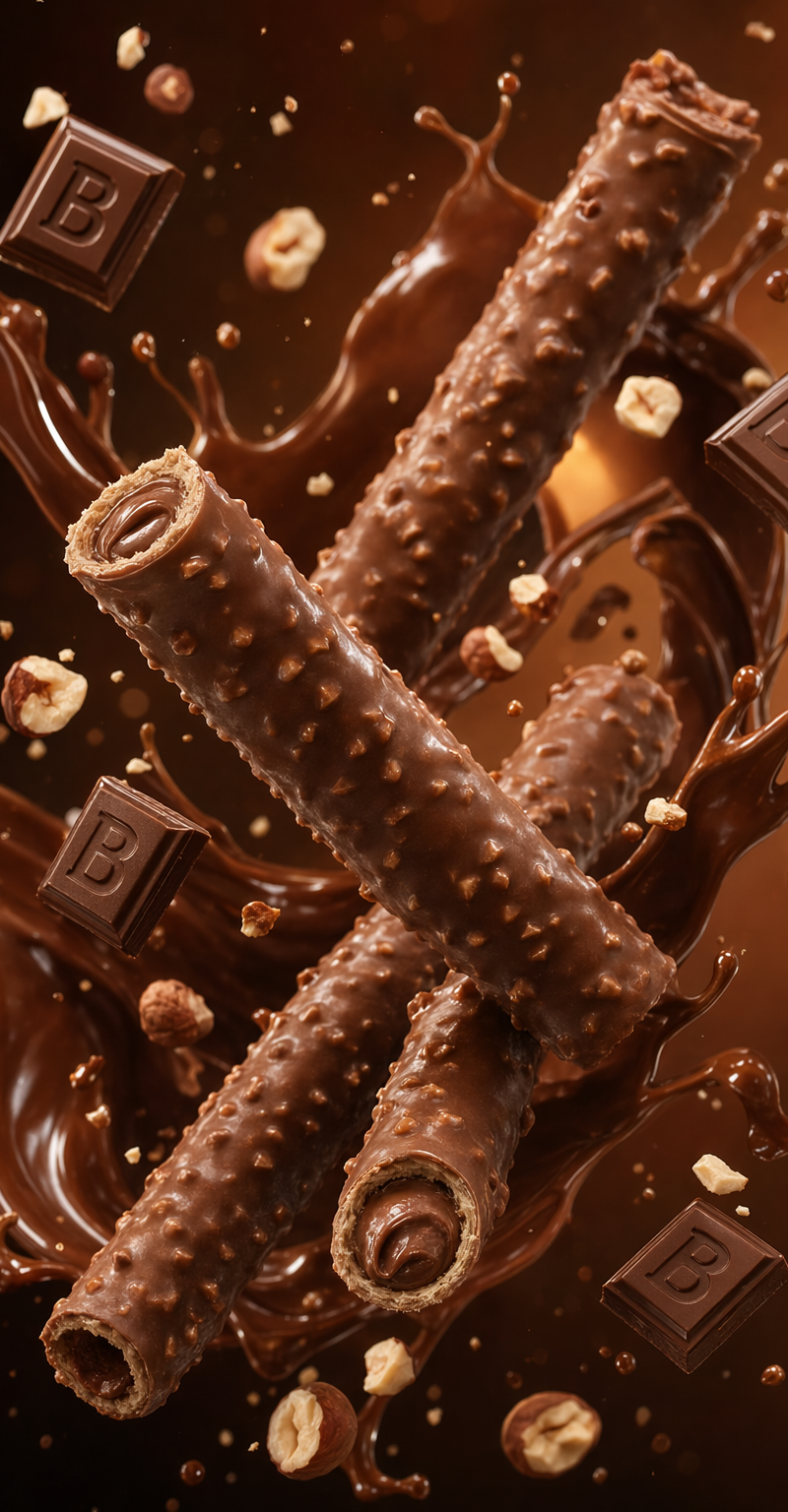 Chocolate wafer product render (JSON-style)