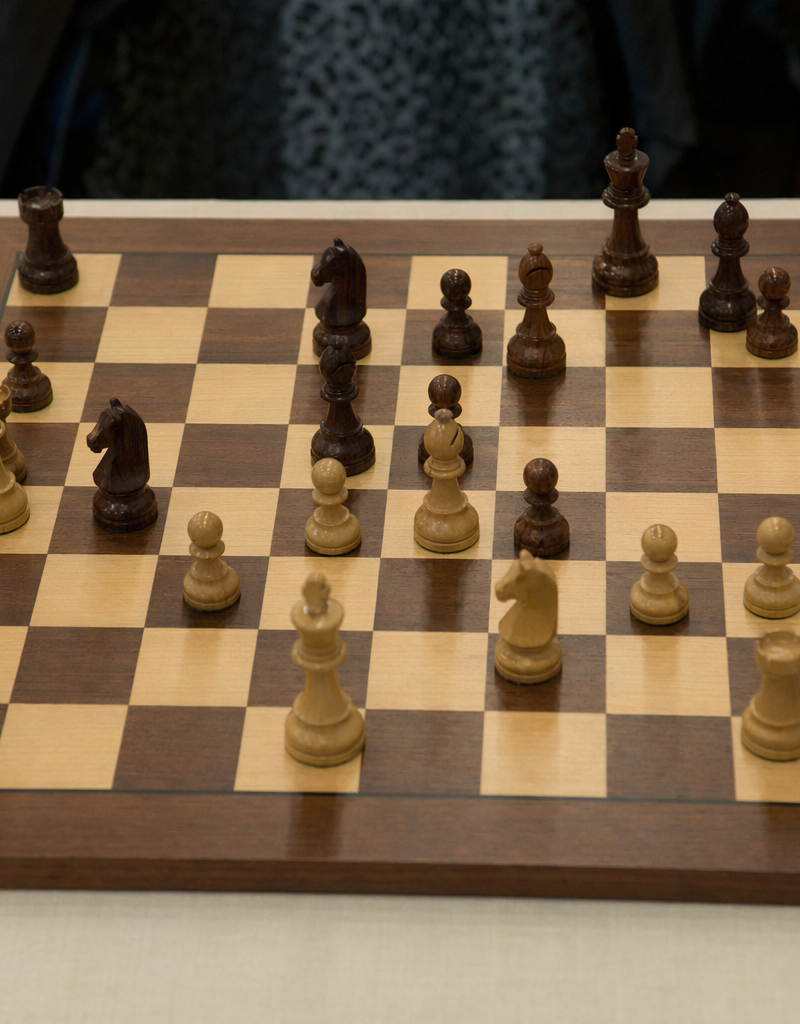 Chess board mid-tournament game