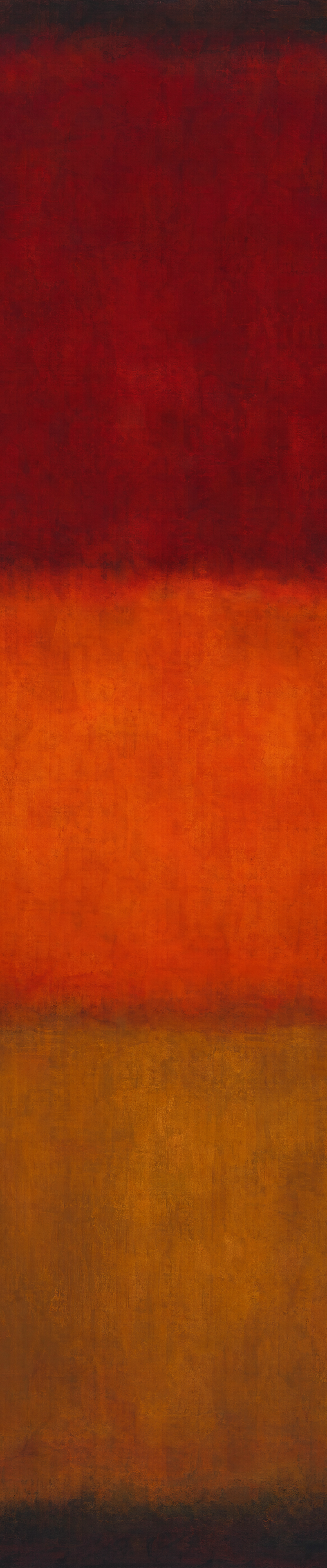 Color Field Abstract: Crimson and Ochre