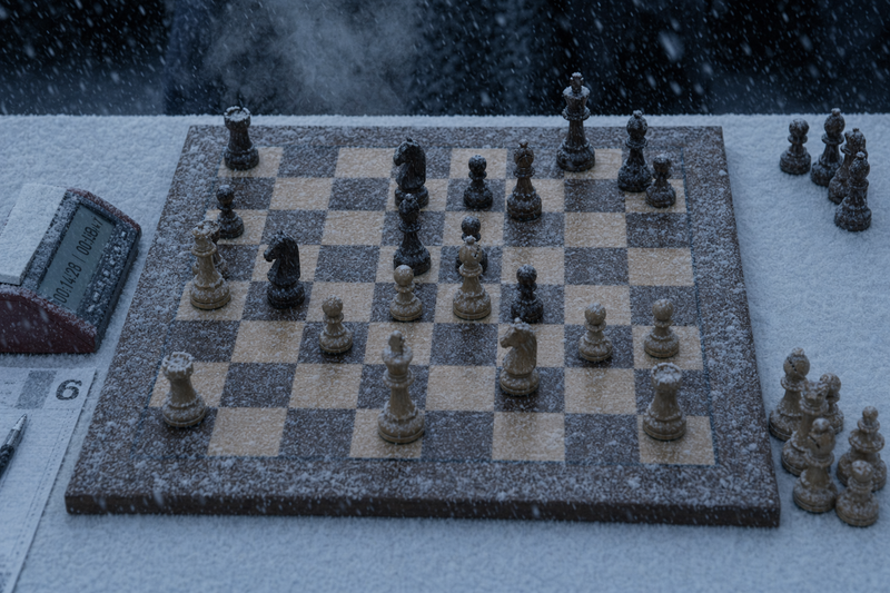Chess board → winter evening (edit via /v1/images/edits)