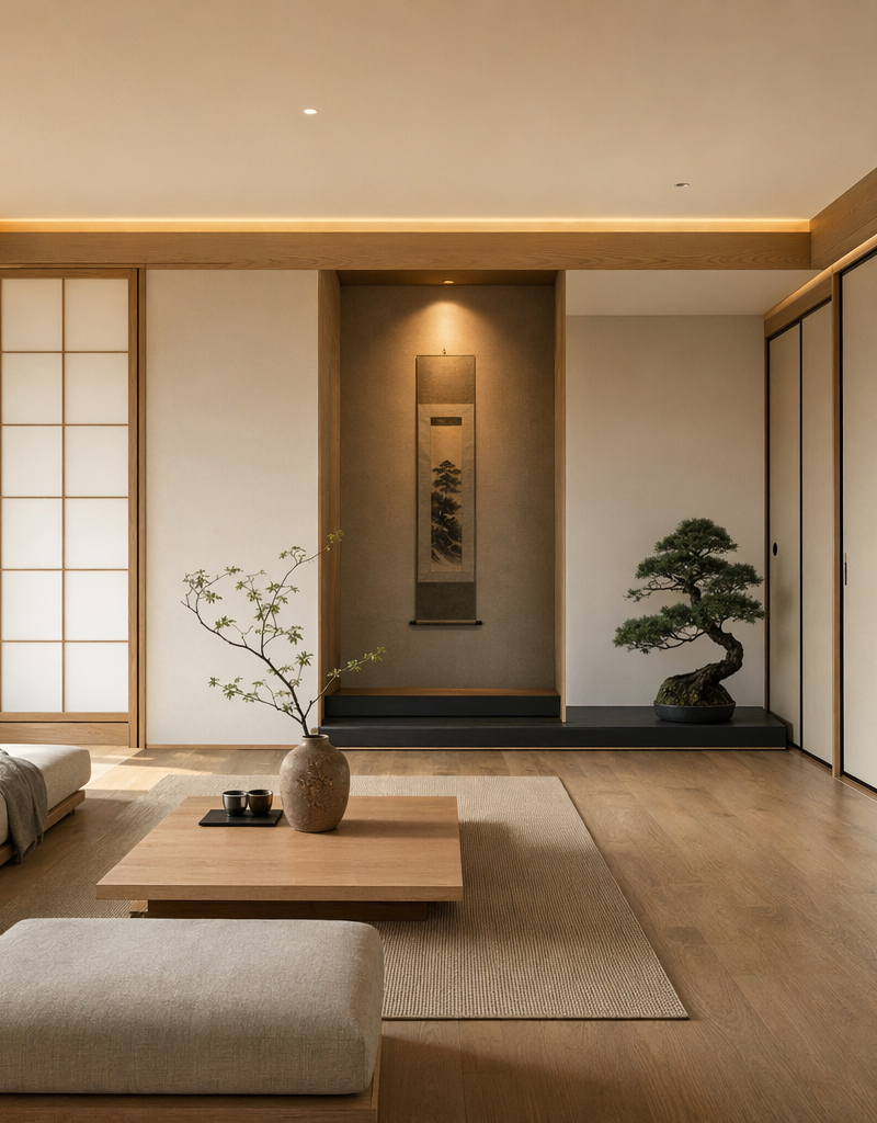 Japanese Minimalist Living Room