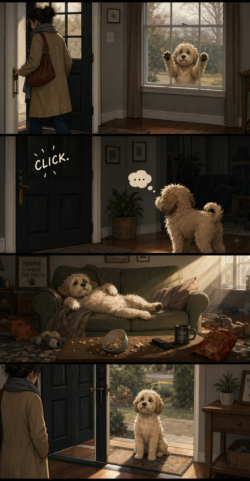 4-panel pet comic strip