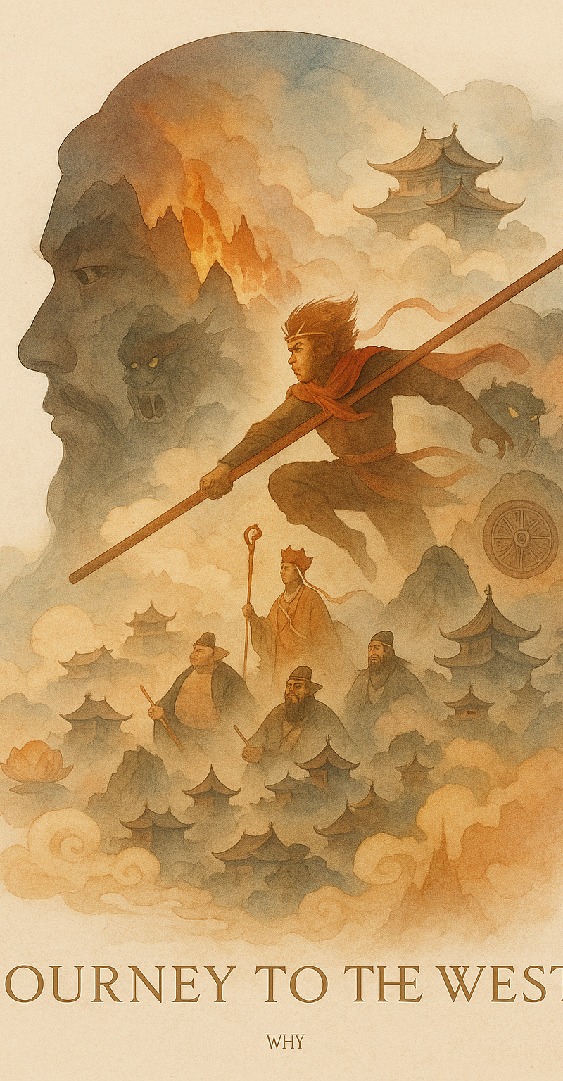 Journey to the West silhouette epic poster