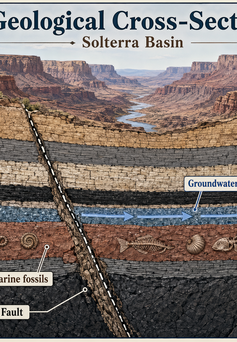 Geological Strata Cross-Section