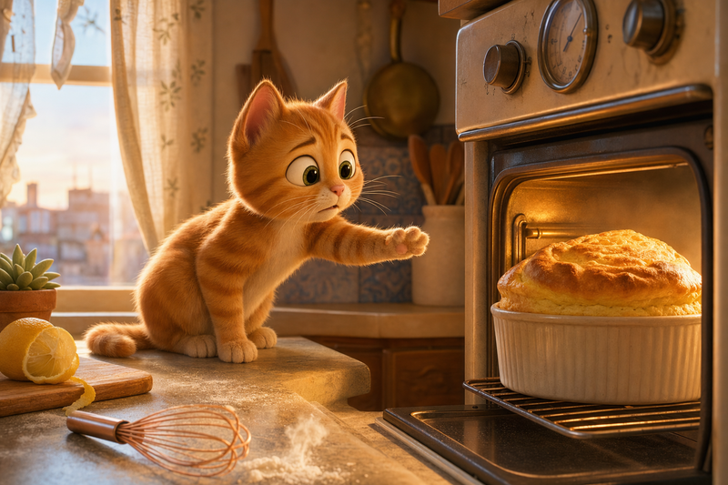 Pixar-style 3D animation still (kitten)