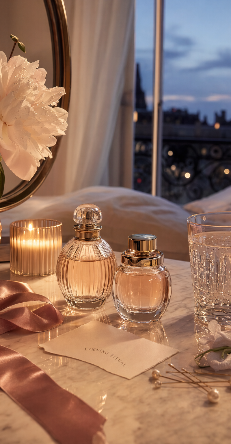 Fragrance evening ritual vanity