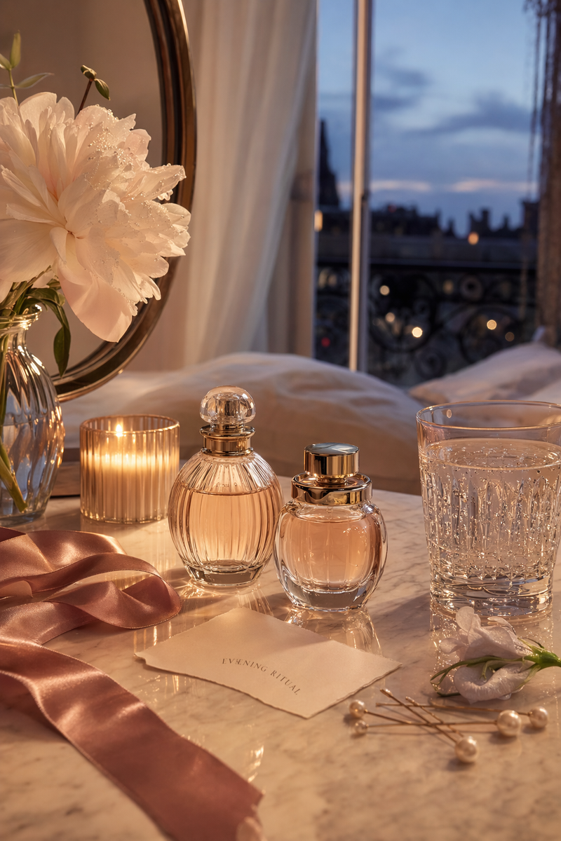 Fragrance evening ritual vanity