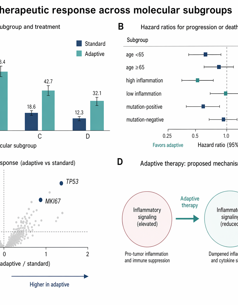Therapeutic response bar and forest plot