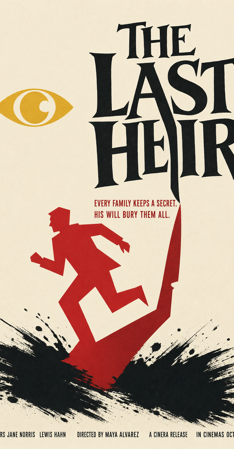 Saul-Bass-style thriller movie poster