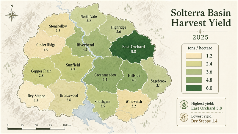 Geographic Choropleth Yield Map