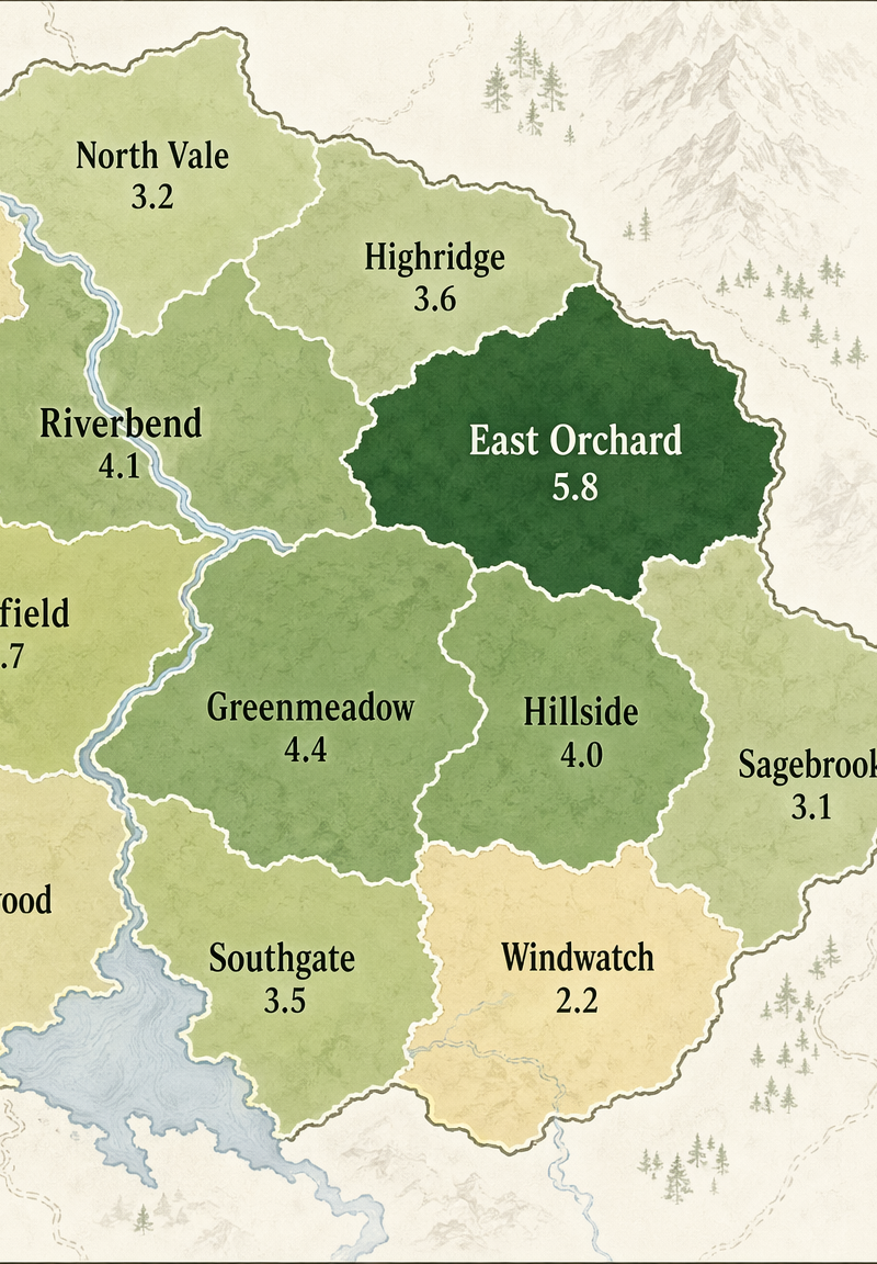 Geographic Choropleth Yield Map