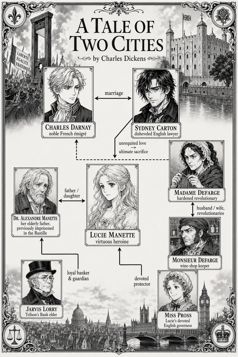 Manga relationship map — A Tale of Two Cities