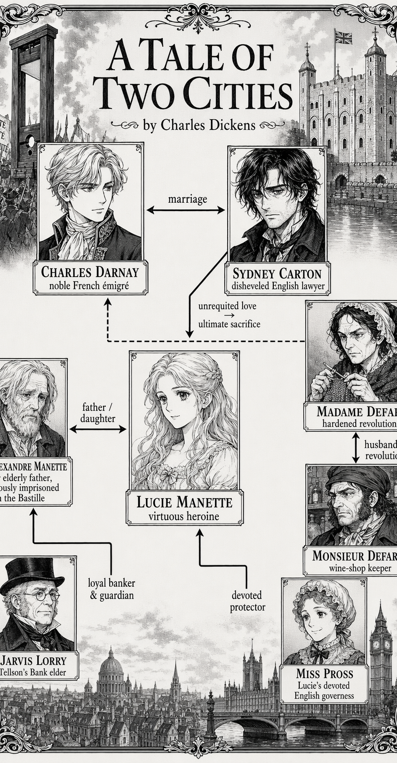 Manga relationship map — A Tale of Two Cities