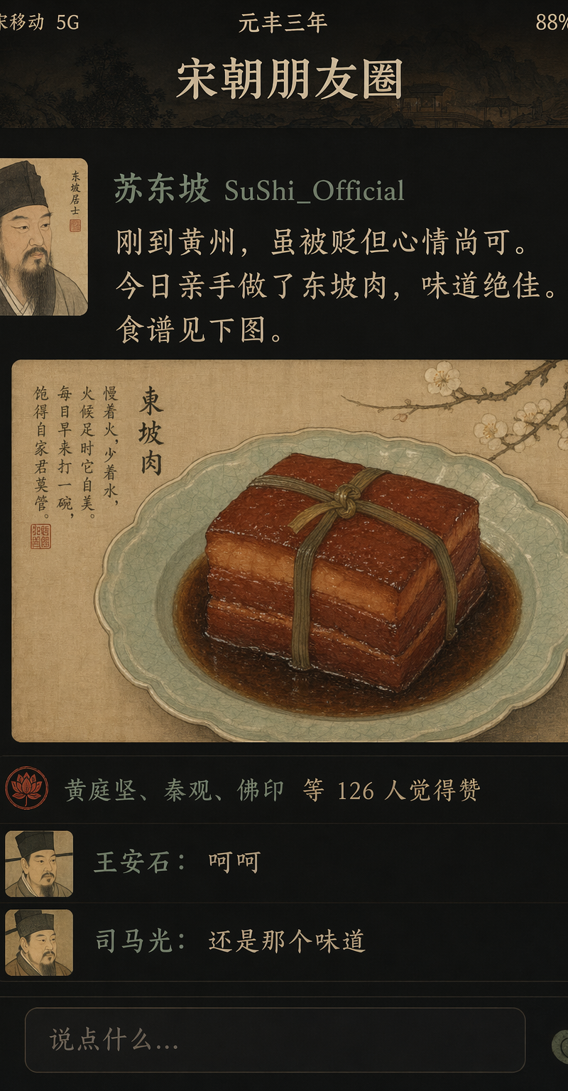 Song Dynasty social-media feed