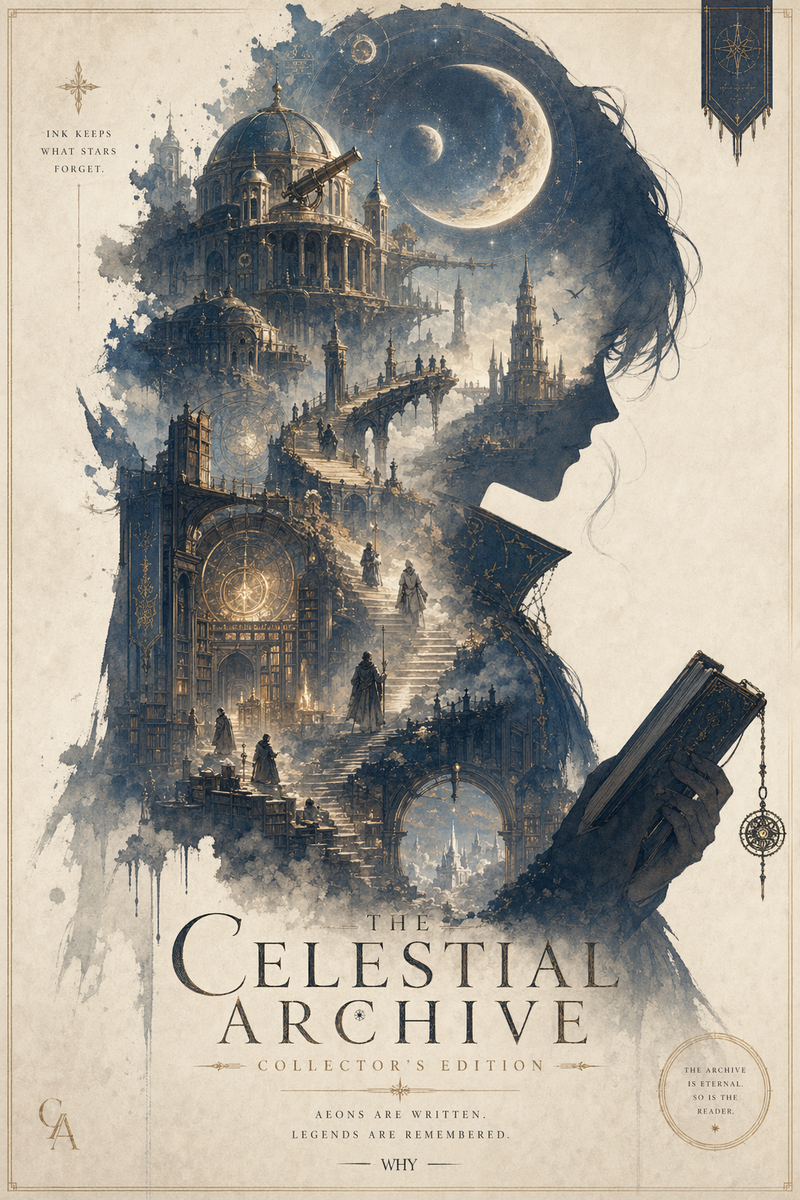 Epic silhouette worldbuilding poster
