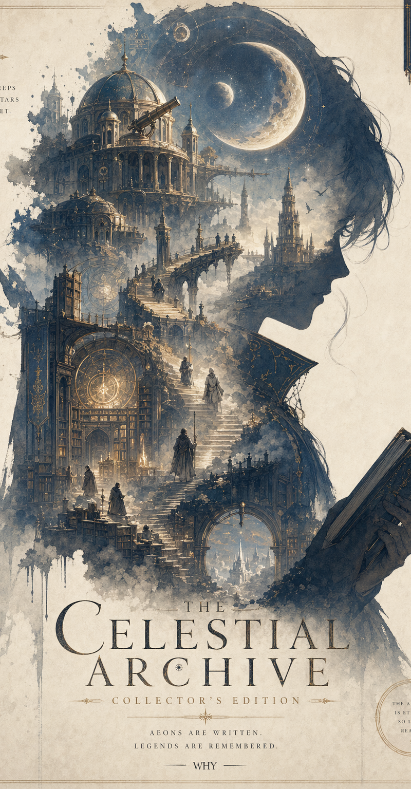 Epic silhouette worldbuilding poster