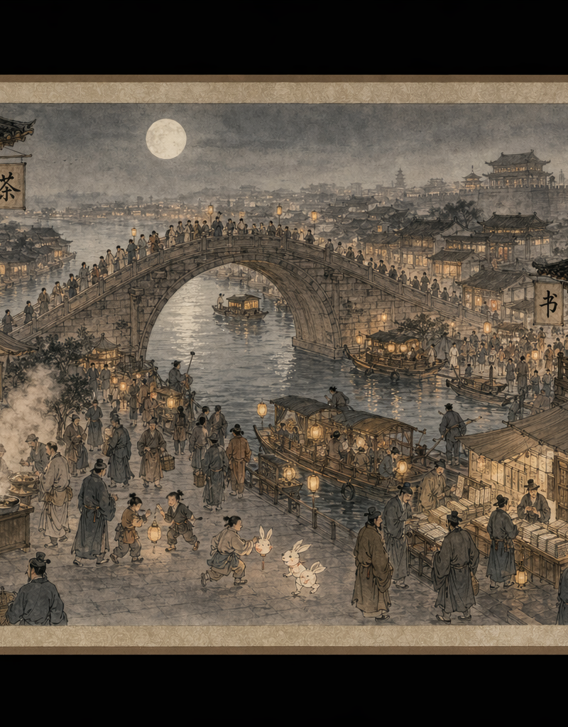 Song dynasty night-market handscroll