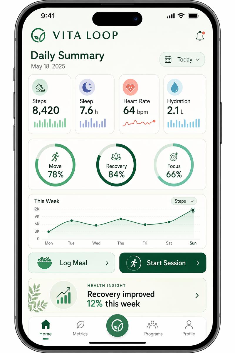 Health Tracker App Mockup