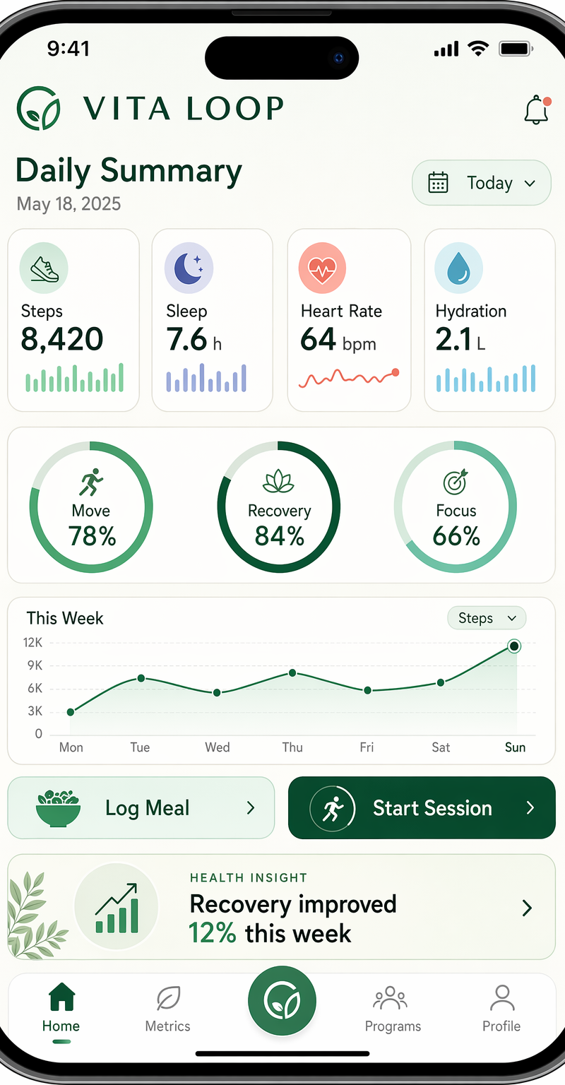 Health Tracker App Mockup