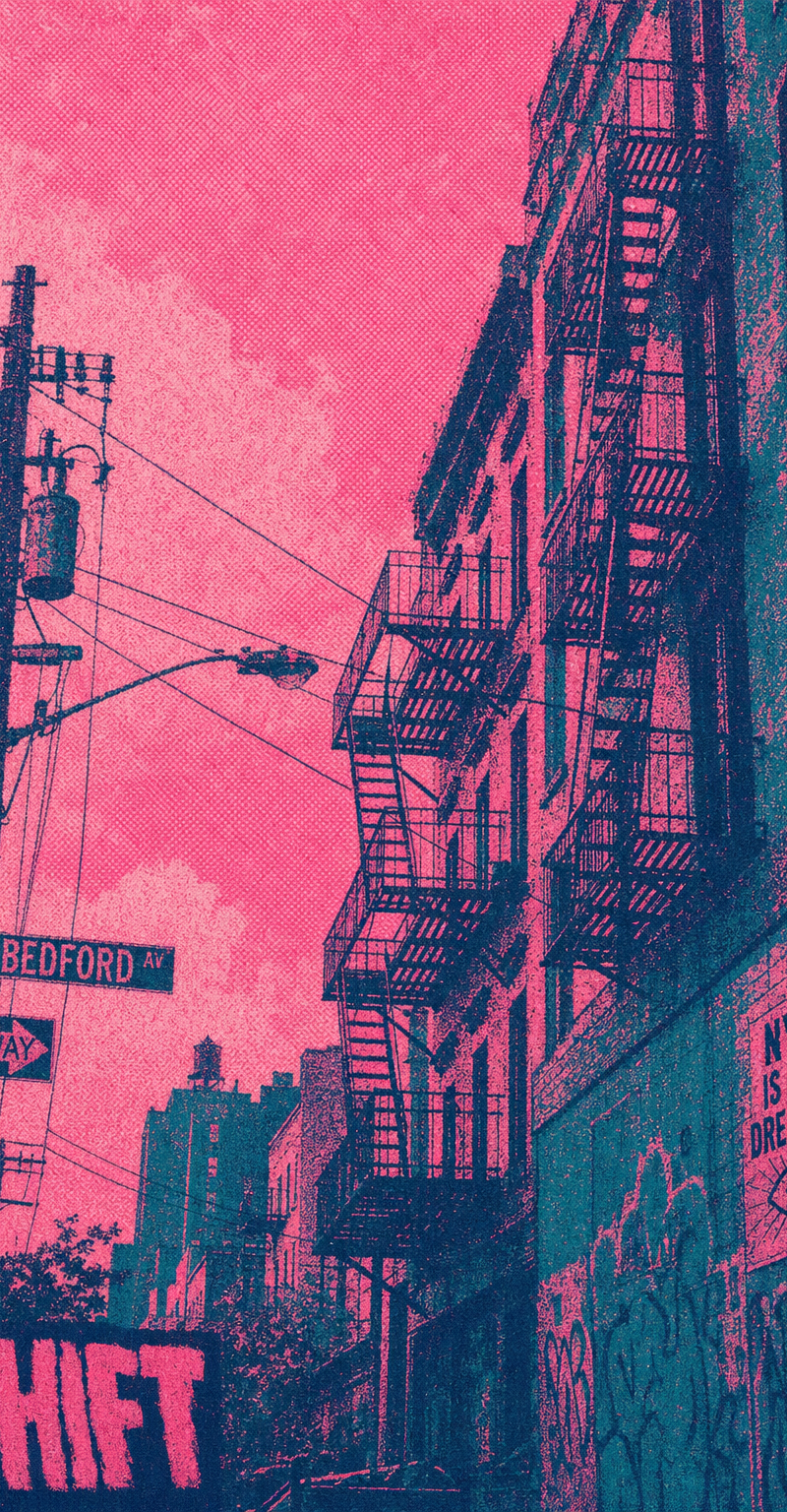 Risograph Print: City Shadows