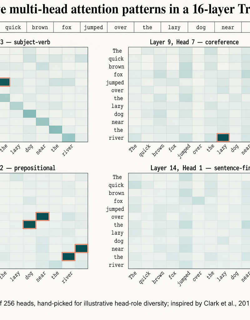 Multi-head attention heatmaps