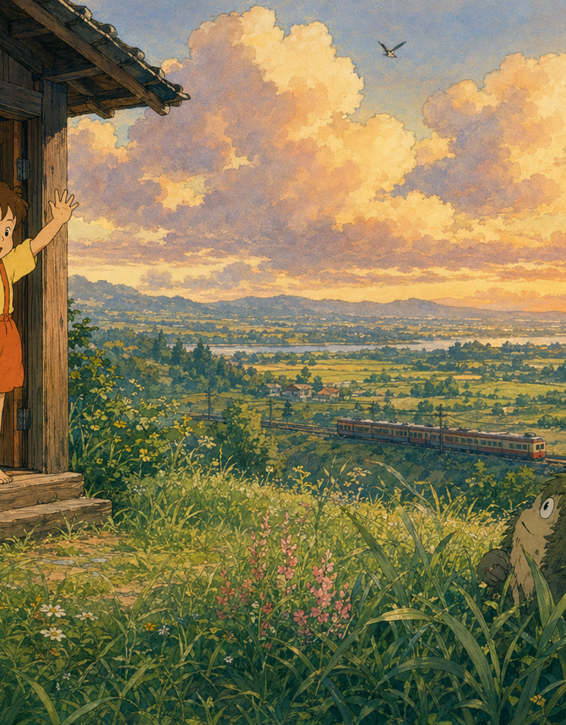 Studio-Ghibli-style animation still