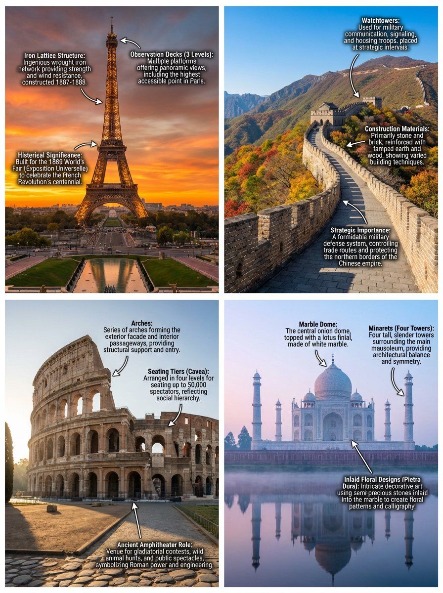 带叠加描述的带注释地标图像