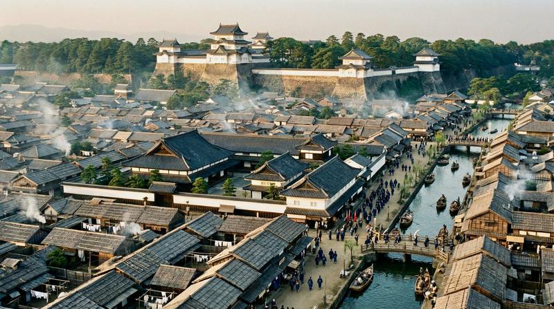 江户时代城下町场景
