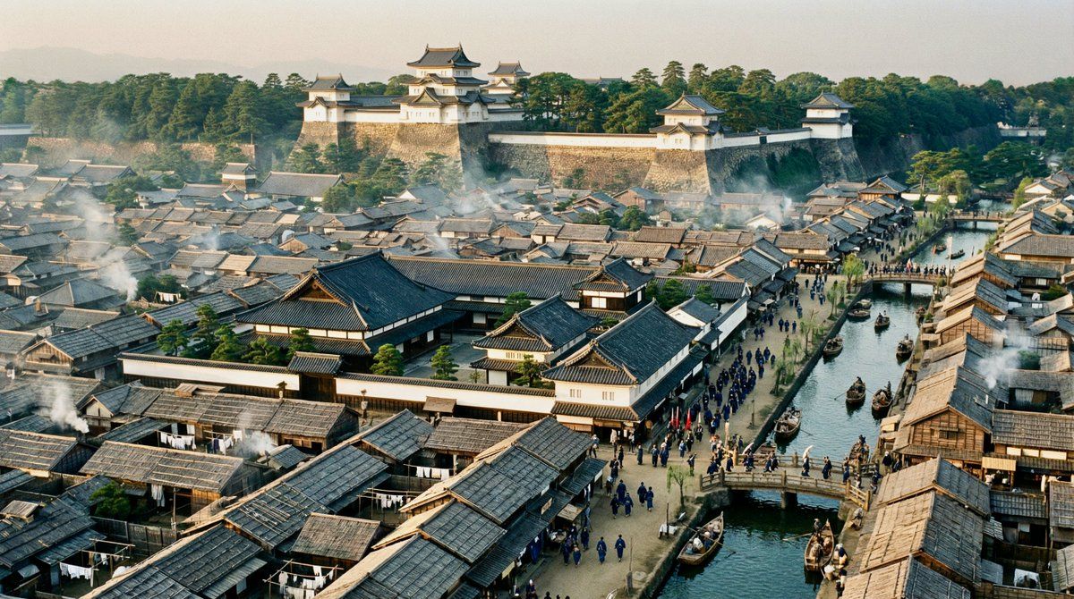 江户时代城下町场景