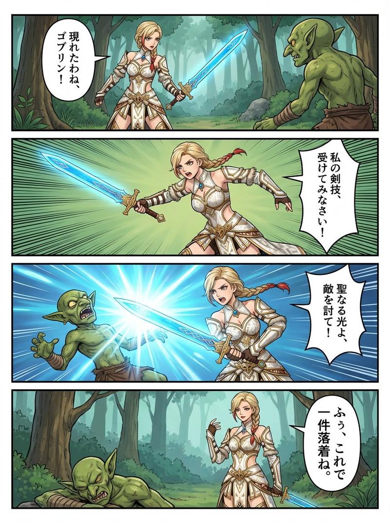 原创角色安娜的四格 RPG 漫画
