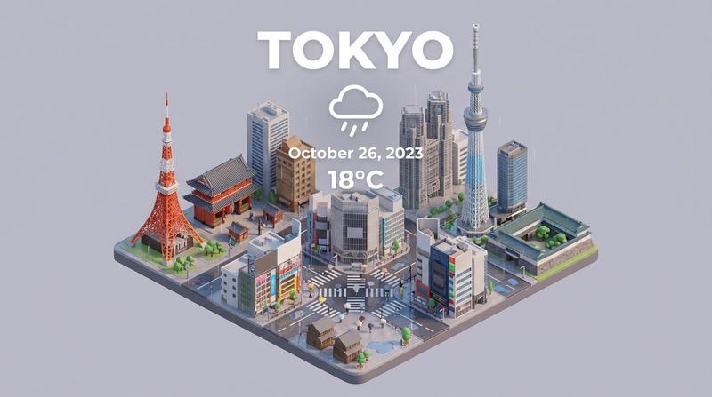等距微缩 3D 城市卡通场景