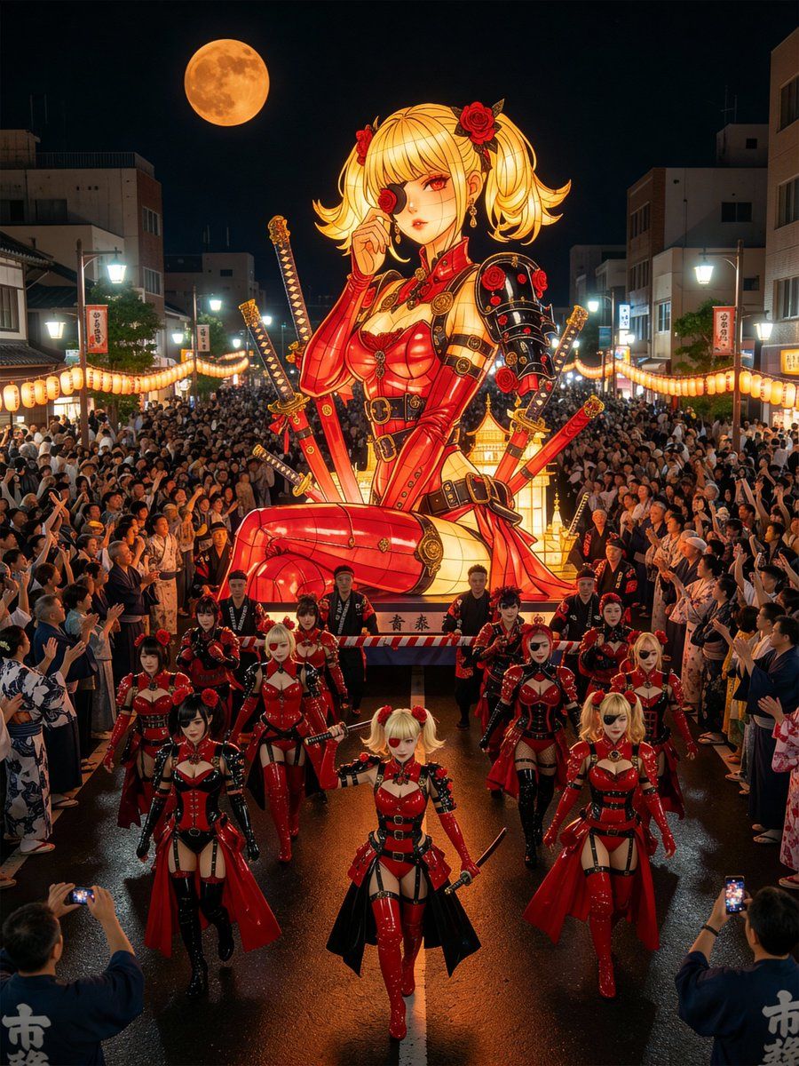 日式祭典神轿花车提示模板