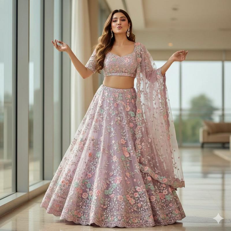 优雅的印度 Lehengas 时尚摄影提示