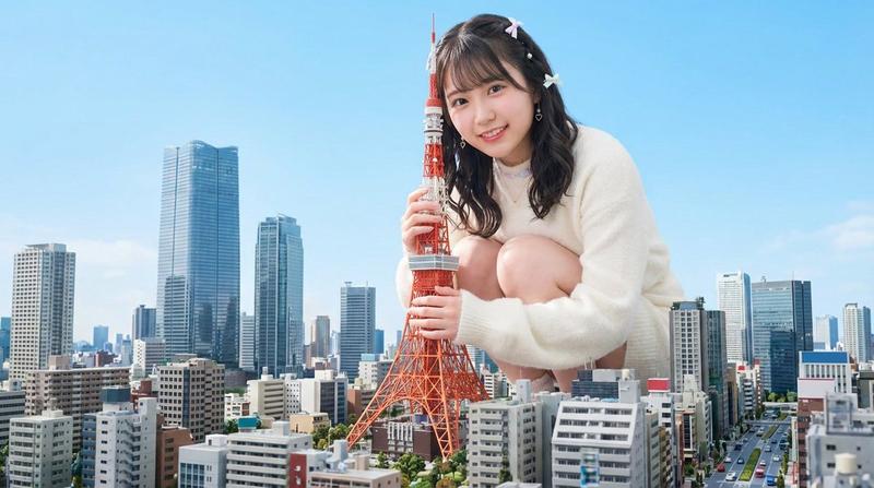 巨型拥抱东京塔照片提示