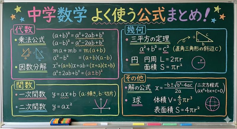 黑板上的高中数学公式教学提示