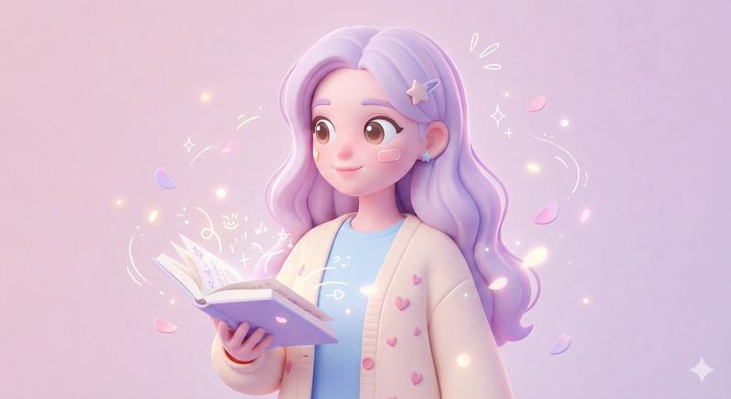 3D 抛光角色肖像（柔和动漫风格）