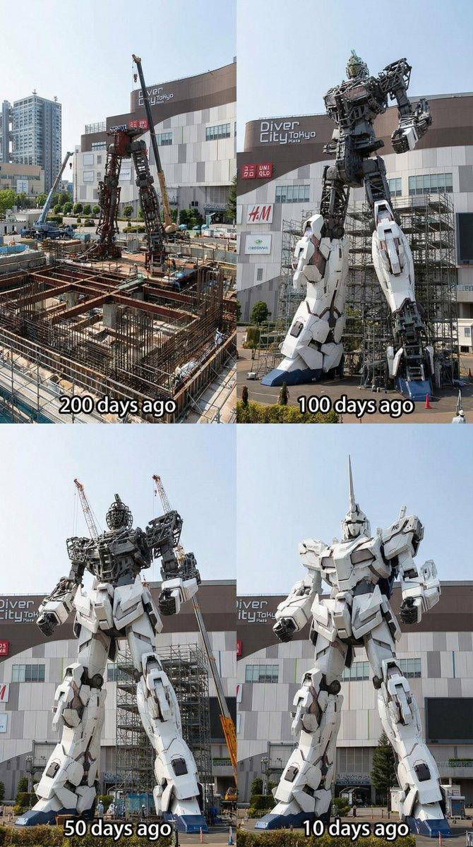 台场高达建造过程可视化