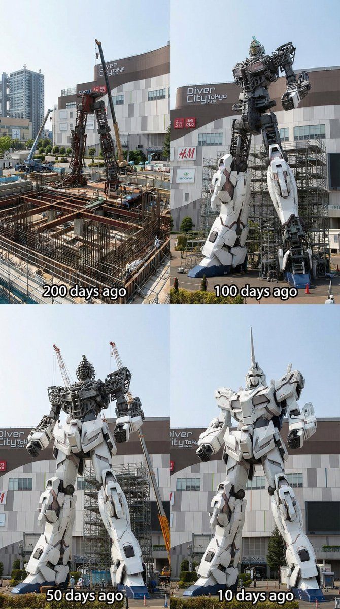 台场高达建造过程可视化