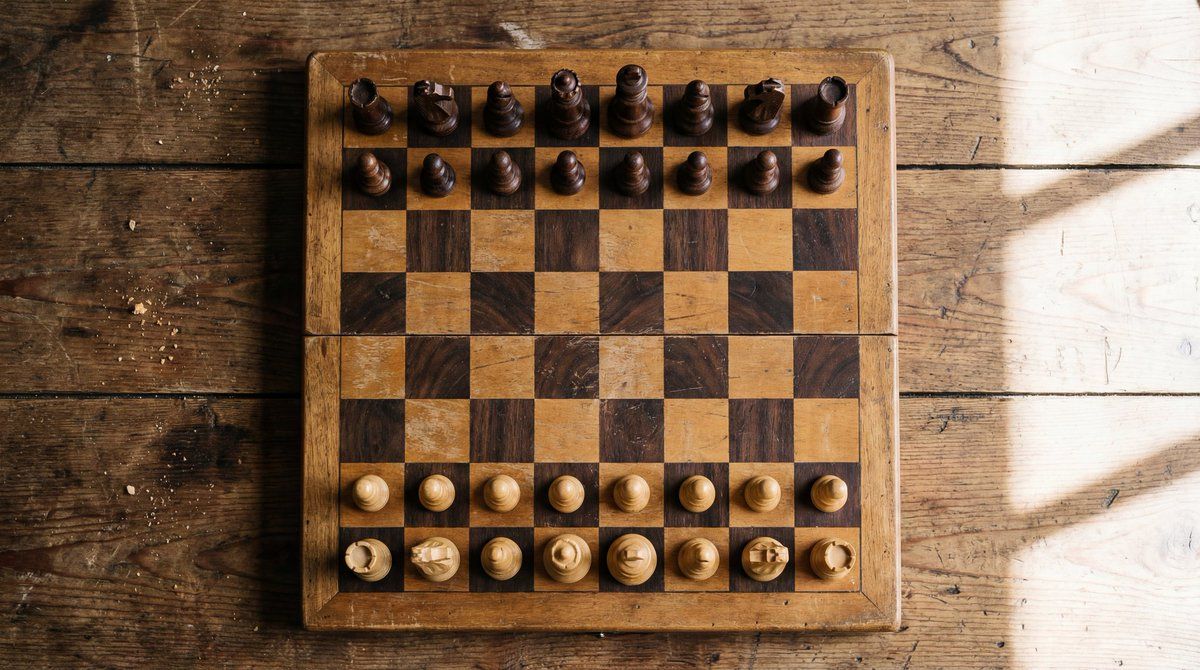 棋盘起始位置的俯视图