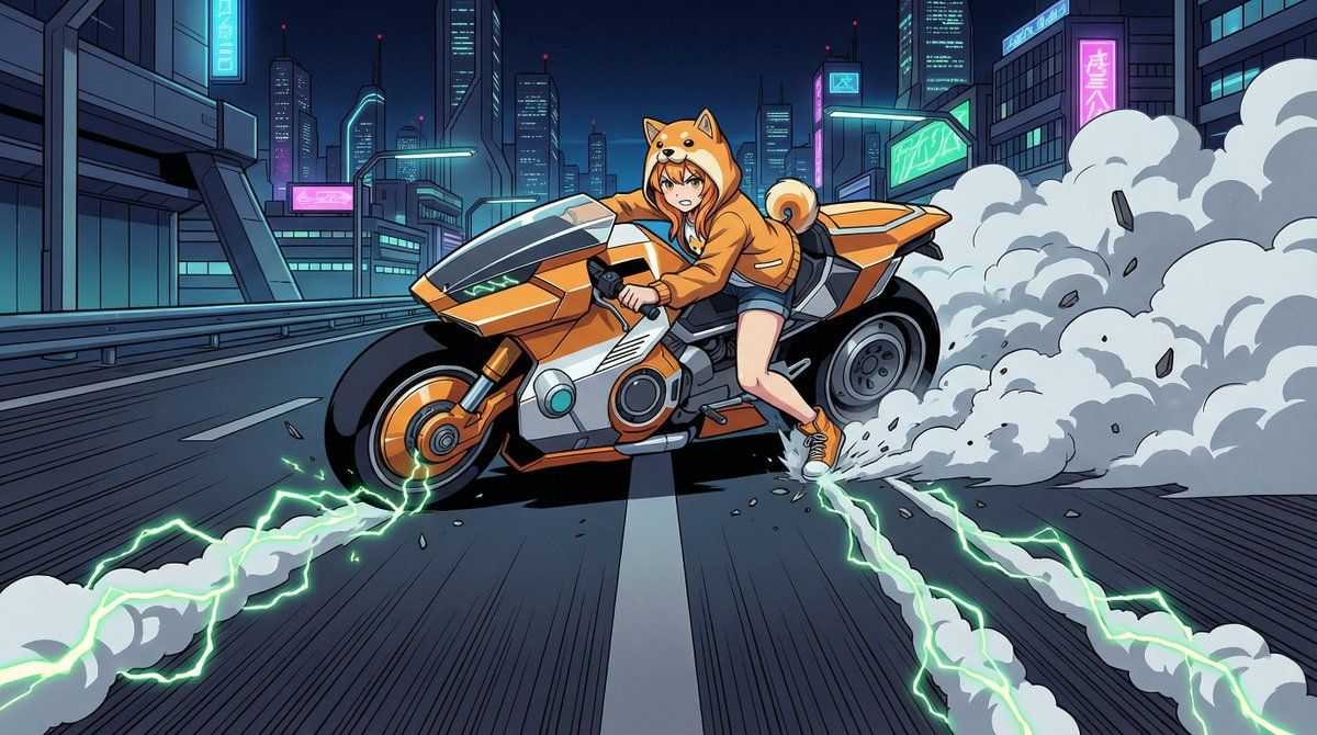 AKIRA“滑行刹车场景”复刻提示词